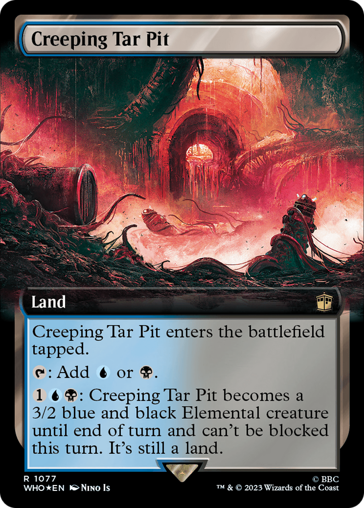 Creeping Tar Pit (Extended Art) (Surge Foil) [Doctor Who] | Tables and Towers