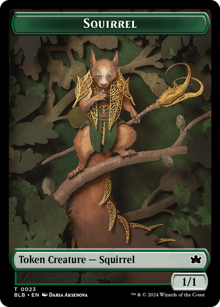 Squirrel // Food Double-Sided Token [Bloomburrow Tokens] | Tables and Towers