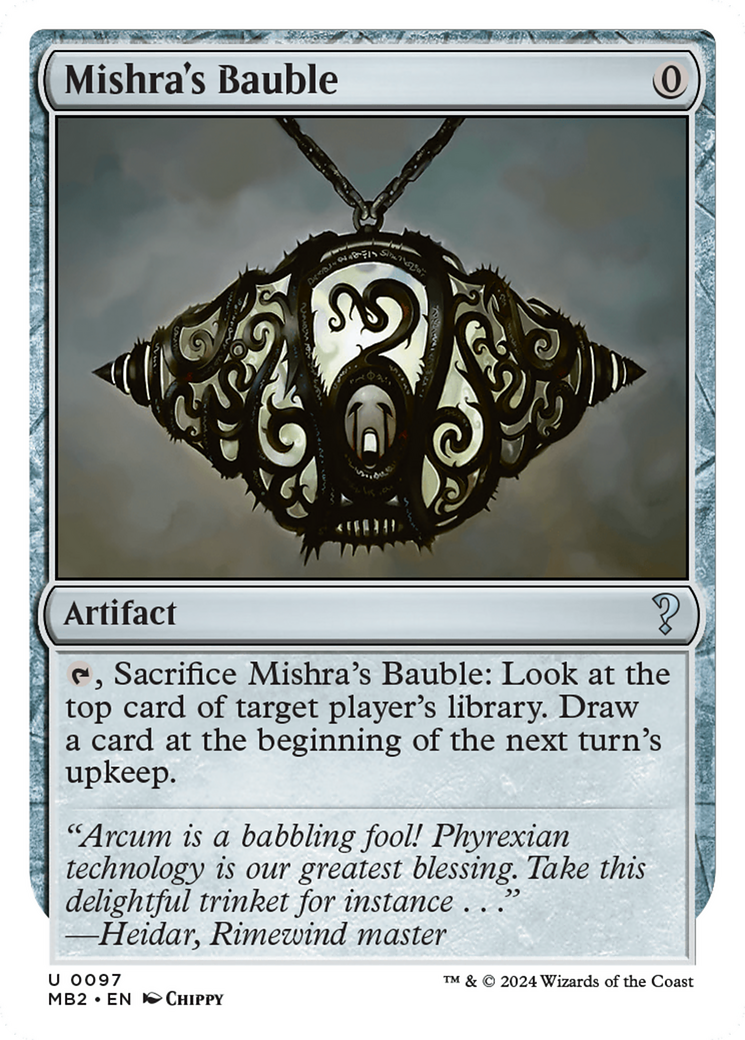 Mishra's Bauble (White Border) [Mystery Booster 2] | Tables and Towers