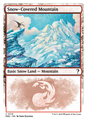 Snow-Covered Mountain (White Border) [Mystery Booster 2] | Tables and Towers