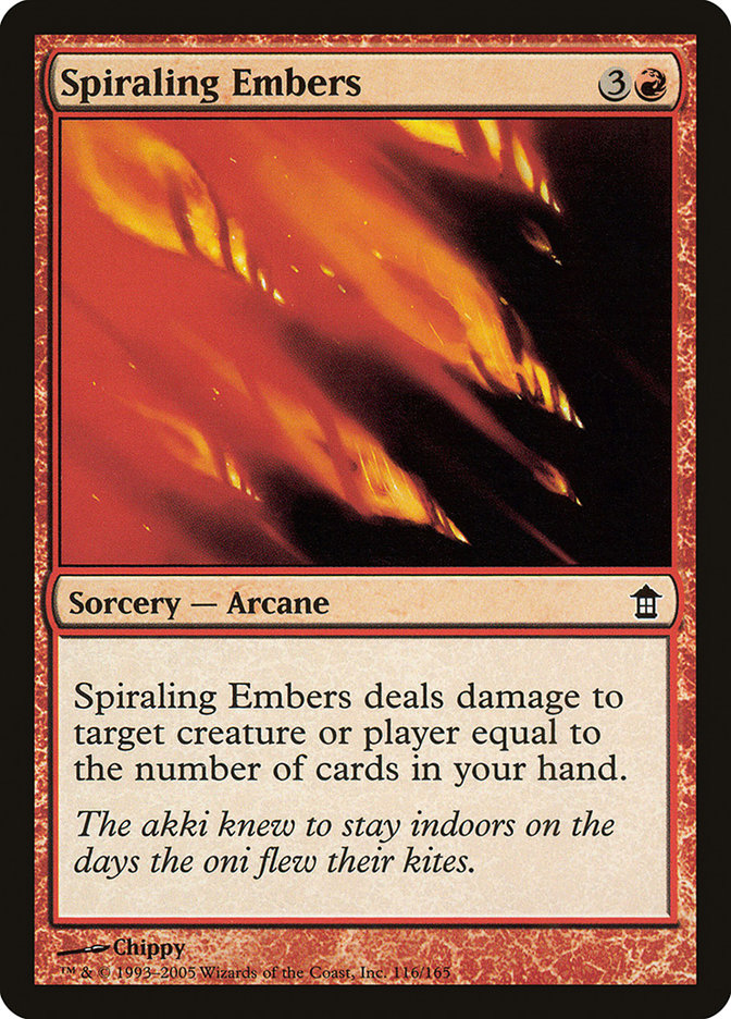 Spiraling Embers [Saviors of Kamigawa] | Tables and Towers