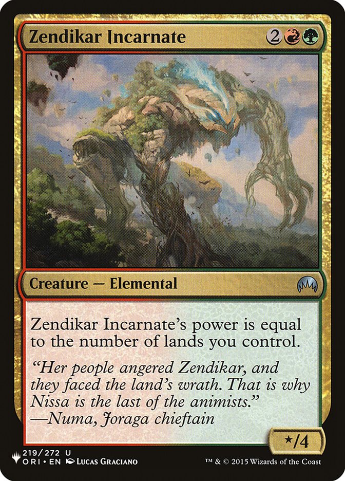 Zendikar Incarnate [The List] | Tables and Towers