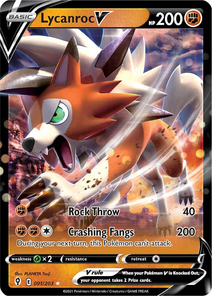 Lycanroc V (091/203) [Sword & Shield: Evolving Skies] | Tables and Towers