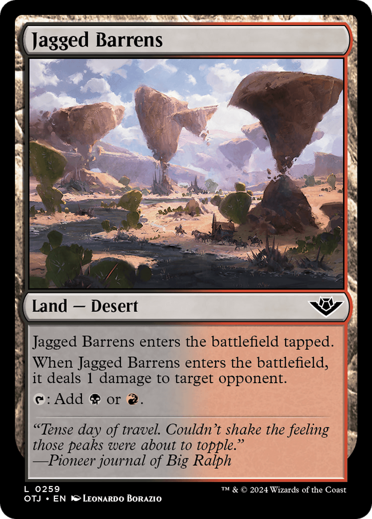 Jagged Barrens [Outlaws of Thunder Junction] | Tables and Towers