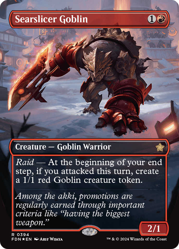 Searslicer Goblin (Borderless) (Mana Foil) [Foundations] | Tables and Towers