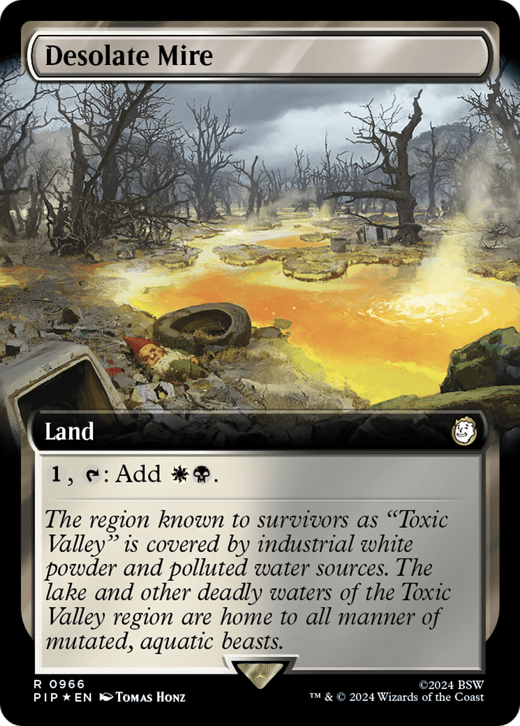 Desolate Mire (Extended Art) (Surge Foil) [Fallout] | Tables and Towers