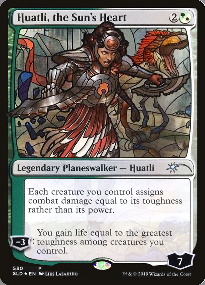 Huatli, the Sun's Heart (Stained Glass) [Secret Lair Drop Promos] | Tables and Towers