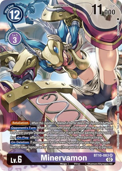 Minervamon [BT10-083] (Alternate Art) [Xros Encounter] | Tables and Towers