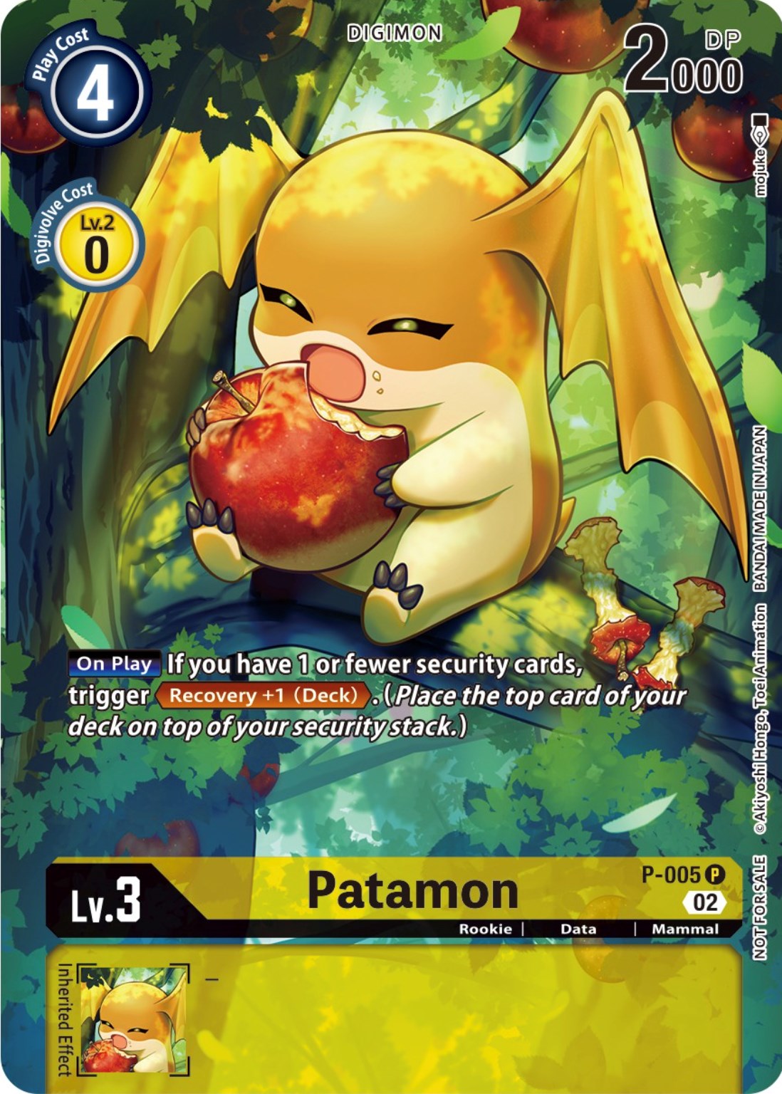 Patamon [P-005] (Digimon Illustration Competition Promotion Pack) [Promotional Cards] | Tables and Towers