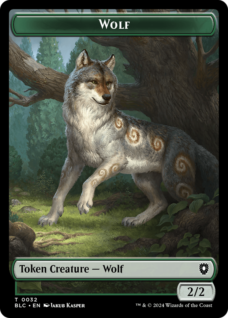 Goat // Wolf (032) Double-Sided Token [Bloomburrow Commander Tokens] | Tables and Towers