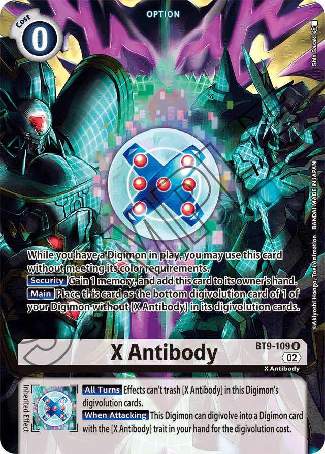 X Antibody [BT9-109] (Alternate Art) [Starter Deck: Beelzemon Advanced Deck Set] | Tables and Towers