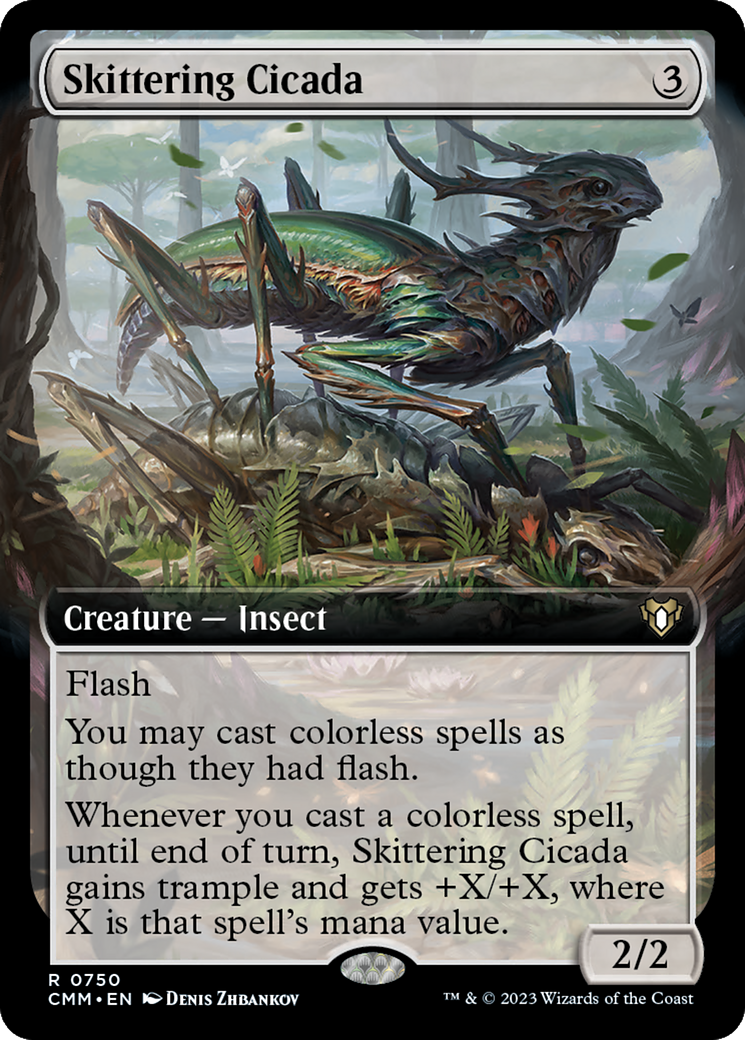 Skittering Cicada (Extended Art) [Commander Masters] | Tables and Towers