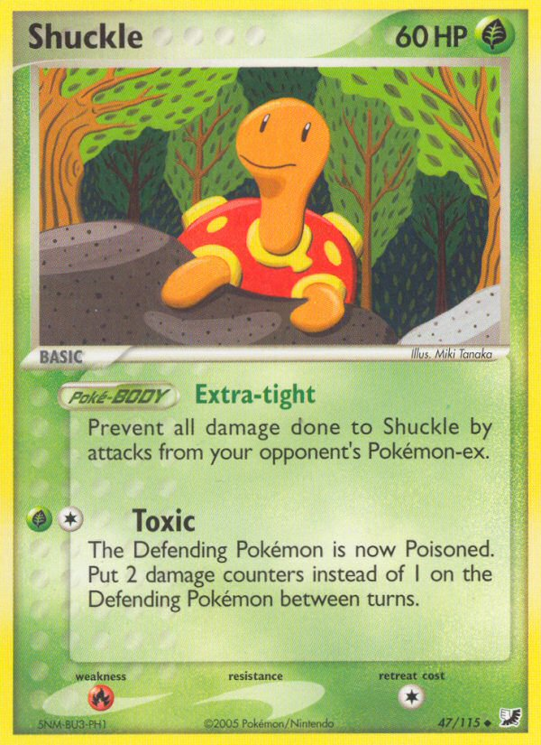 Shuckle (47/115) [EX: Unseen Forces] | Tables and Towers