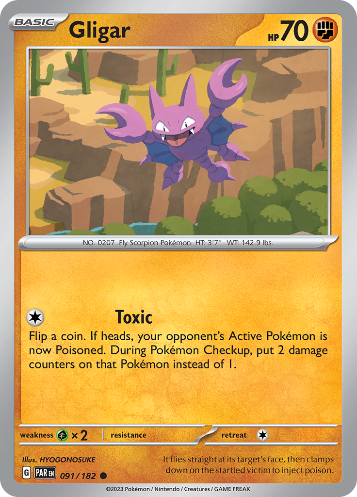 Gligar (091/182) [Scarlet & Violet: Paradox Rift] | Tables and Towers