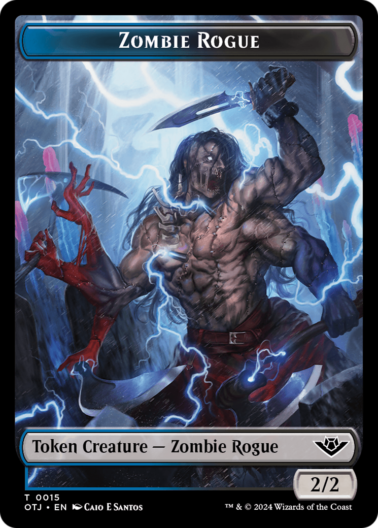 Zombie Rogue Token [Outlaws of Thunder Junction Tokens] | Tables and Towers