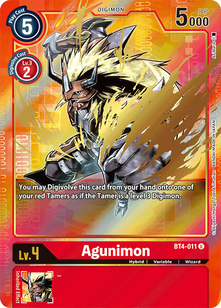 Agunimon [BT4-011] (Alternate Art) [Great Legend] | Tables and Towers