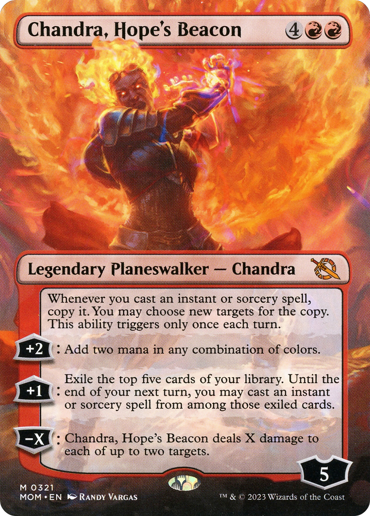 Chandra, Hope's Beacon (Borderless Alternate Art) [March of the Machine] | Tables and Towers