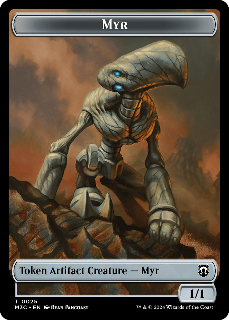 Construct // Myr Double-Sided Token [Modern Horizons 3 Commander Tokens] | Tables and Towers