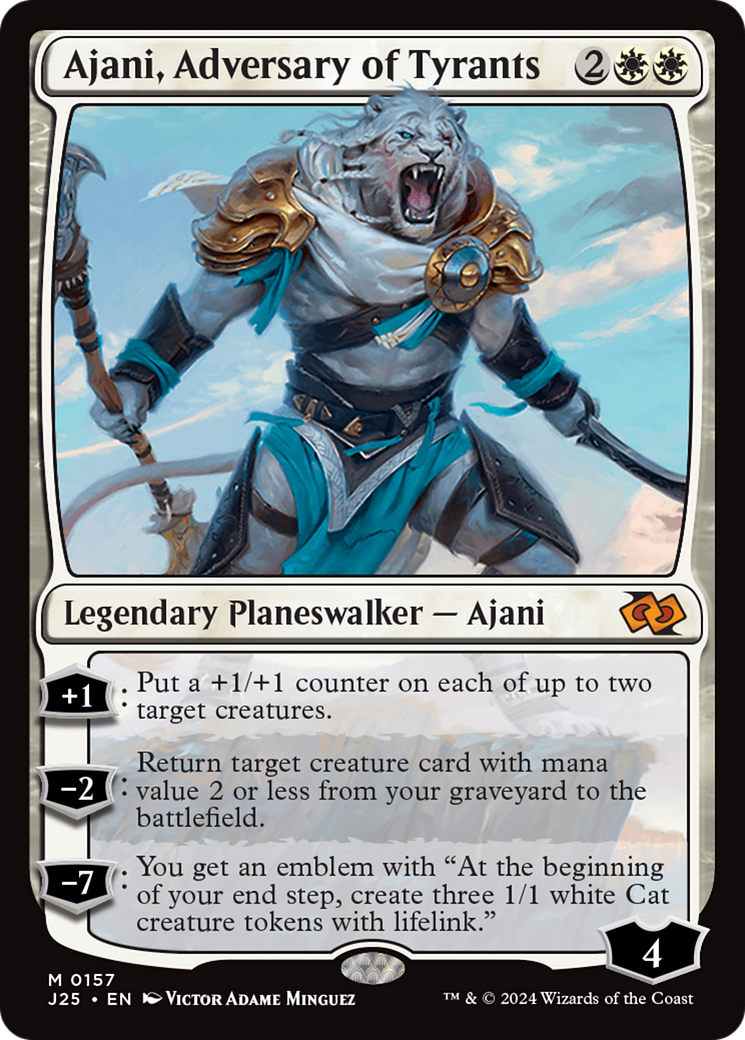 Ajani, Adversary of Tyrants [Foundations Jumpstart] | Tables and Towers