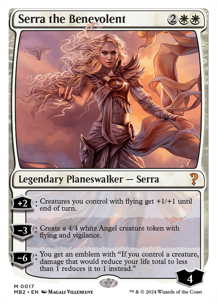 Serra the Benevolent (White Border) [Mystery Booster 2] | Tables and Towers