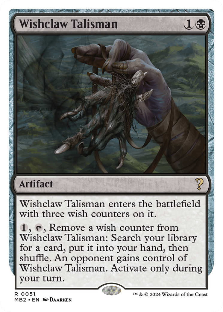 Wishclaw Talisman (White Border) [Mystery Booster 2] | Tables and Towers