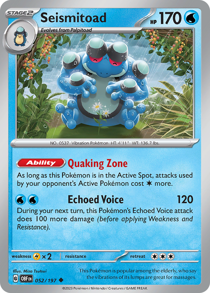 Seismitoad (052/197) [Scarlet & Violet: Obsidian Flames] | Tables and Towers