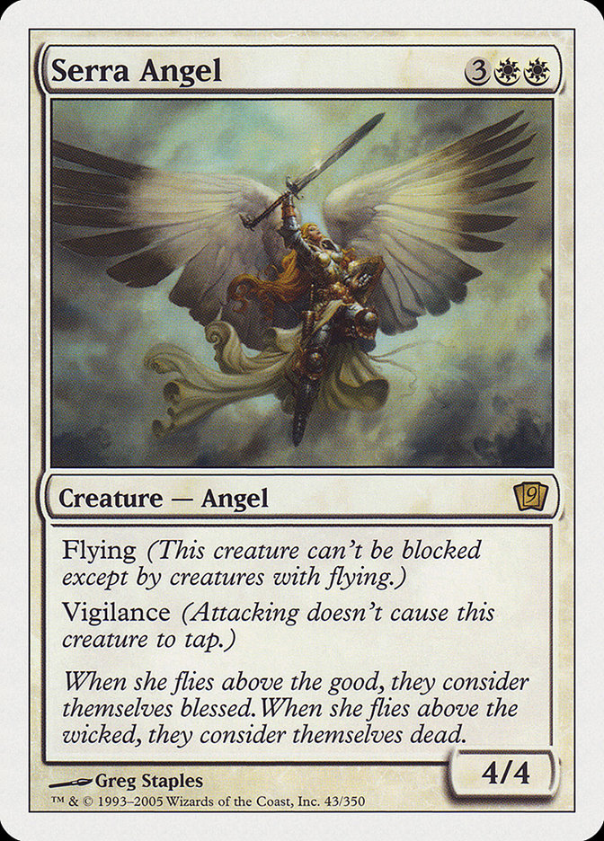 Serra Angel (9th Edition) [Oversize Cards] | Tables and Towers