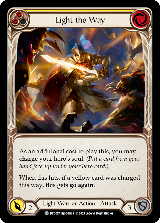 Light the Way (Yellow) [DTD067] (Dusk Till Dawn)  Rainbow Foil | Tables and Towers