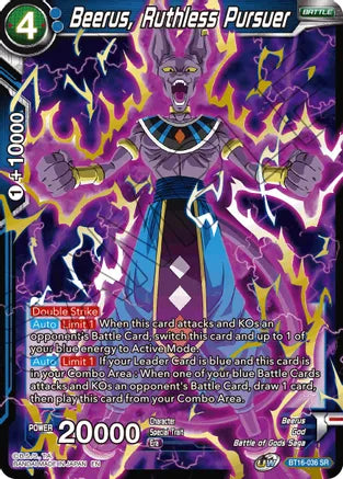 Beerus, Ruthless Pursuer (BT16-036) [Realm of the Gods] | Tables and Towers