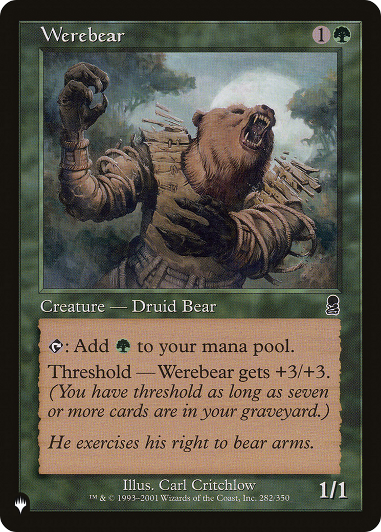 Werebear [The List Reprints] | Tables and Towers