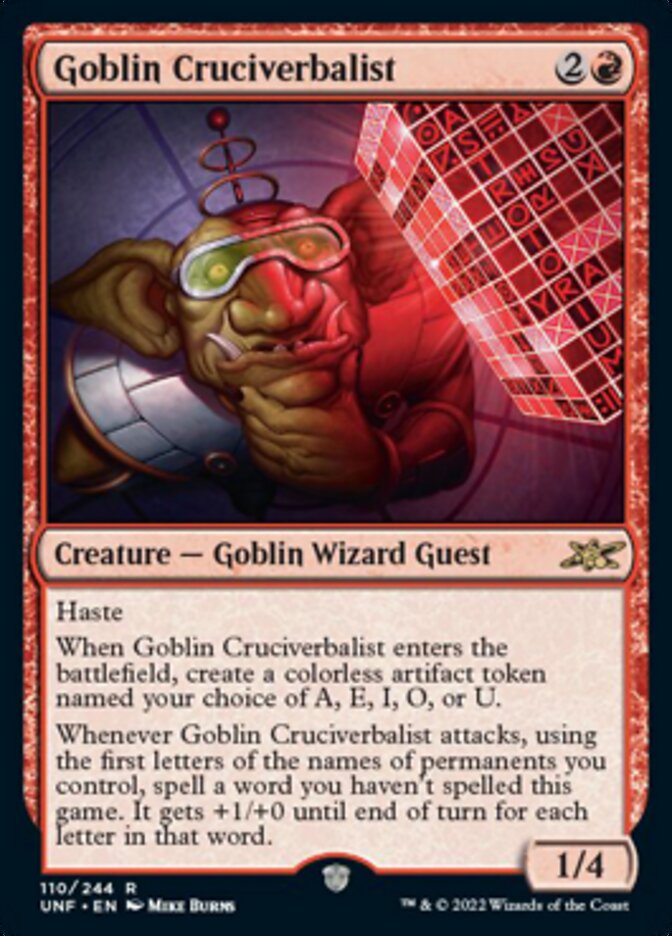 Goblin Cruciverbalist [Unfinity] | Tables and Towers