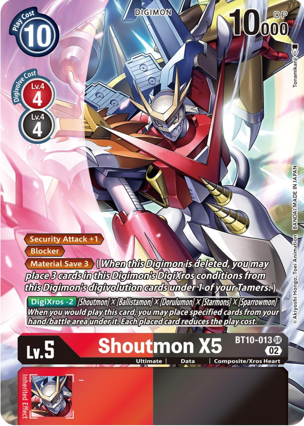 Shoutmon X5 [BT10-013] (Alternate Art) [Xros Encounter] | Tables and Towers