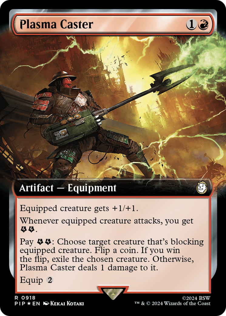 Plasma Caster (Extended Art) (Surge Foil) [Fallout] | Tables and Towers