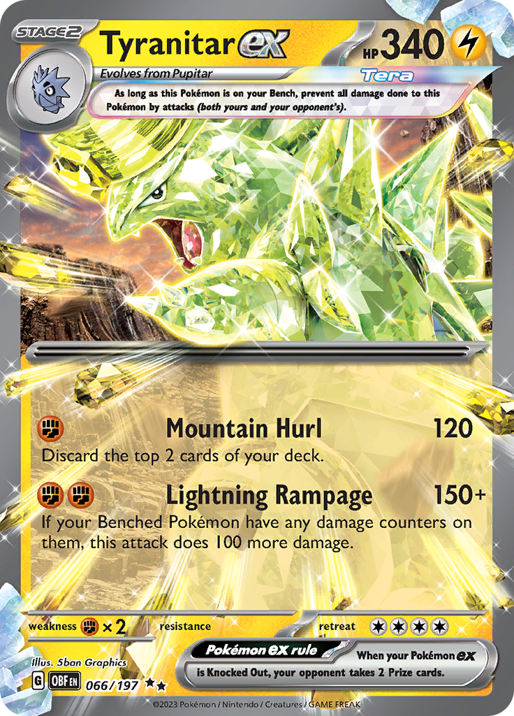 Tyranitar ex (066/197) [Scarlet & Violet: Obsidian Flames] | Tables and Towers