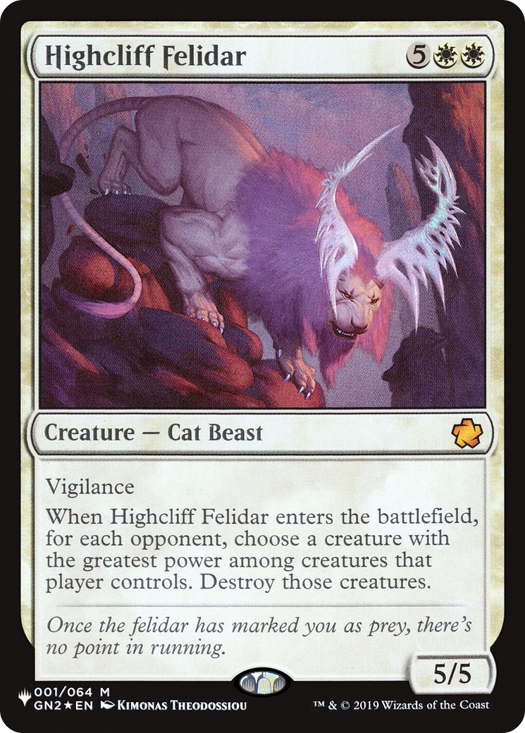 Highcliff Felidar [The List] | Tables and Towers