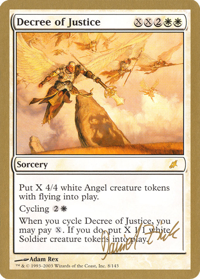 Decree of Justice (Daniel Zink) [World Championship Decks 2003] | Tables and Towers