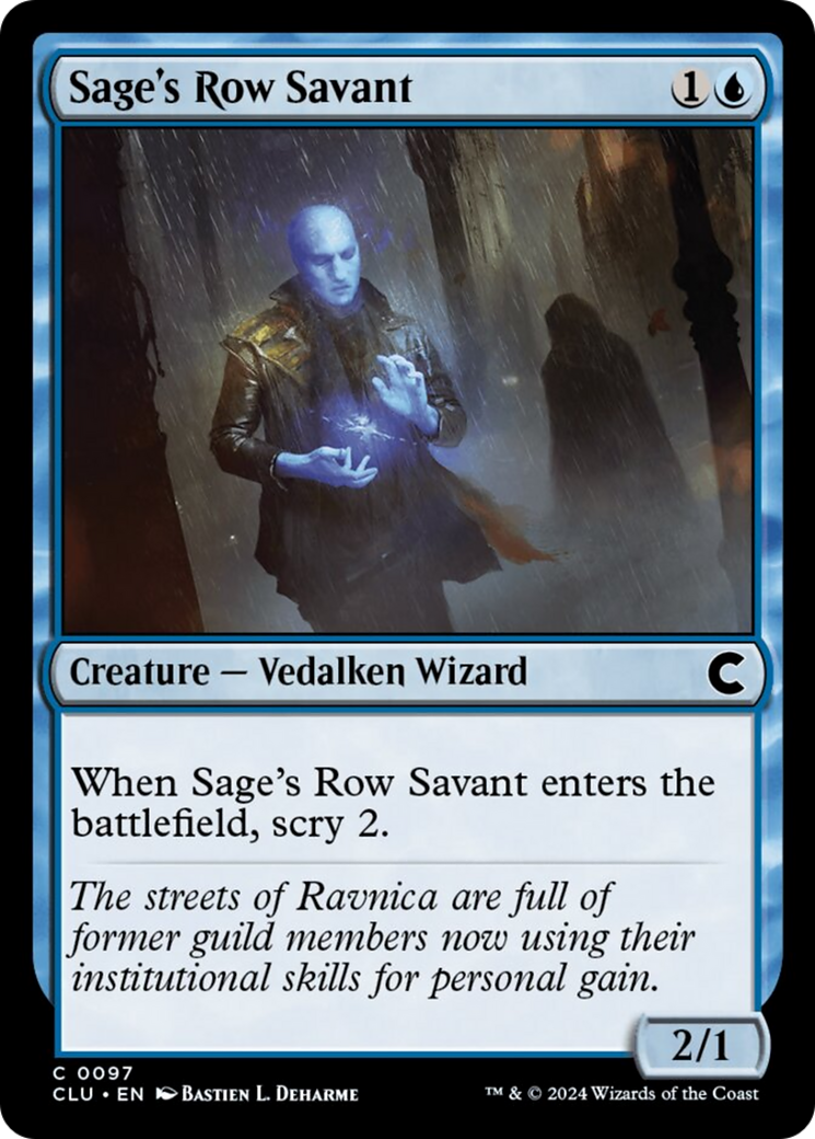 Sage's Row Savant [Ravnica: Clue Edition] | Tables and Towers