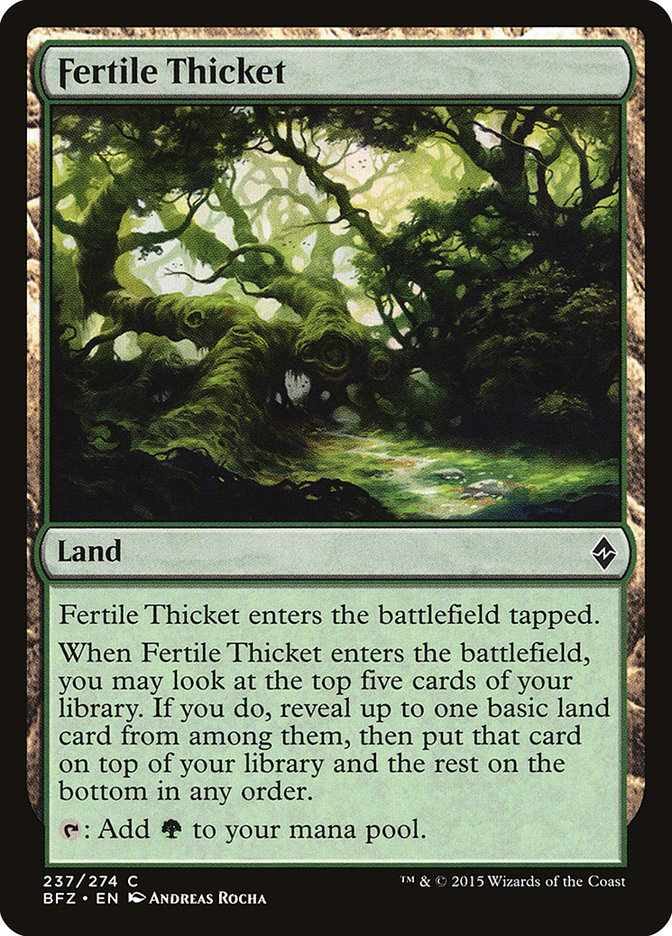 Fertile Thicket [Battle for Zendikar] | Tables and Towers