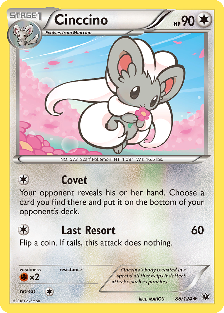 Cinccino (88/124) [XY: Fates Collide] | Tables and Towers