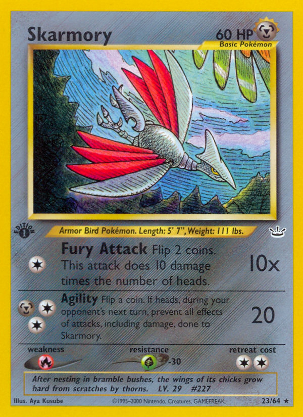 Skarmory (23/64) [Neo Revelation 1st Edition] | Tables and Towers