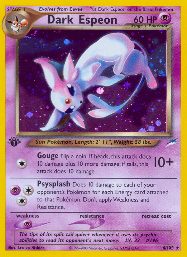 Dark Espeon (4/105) [Neo Destiny 1st Edition] | Tables and Towers