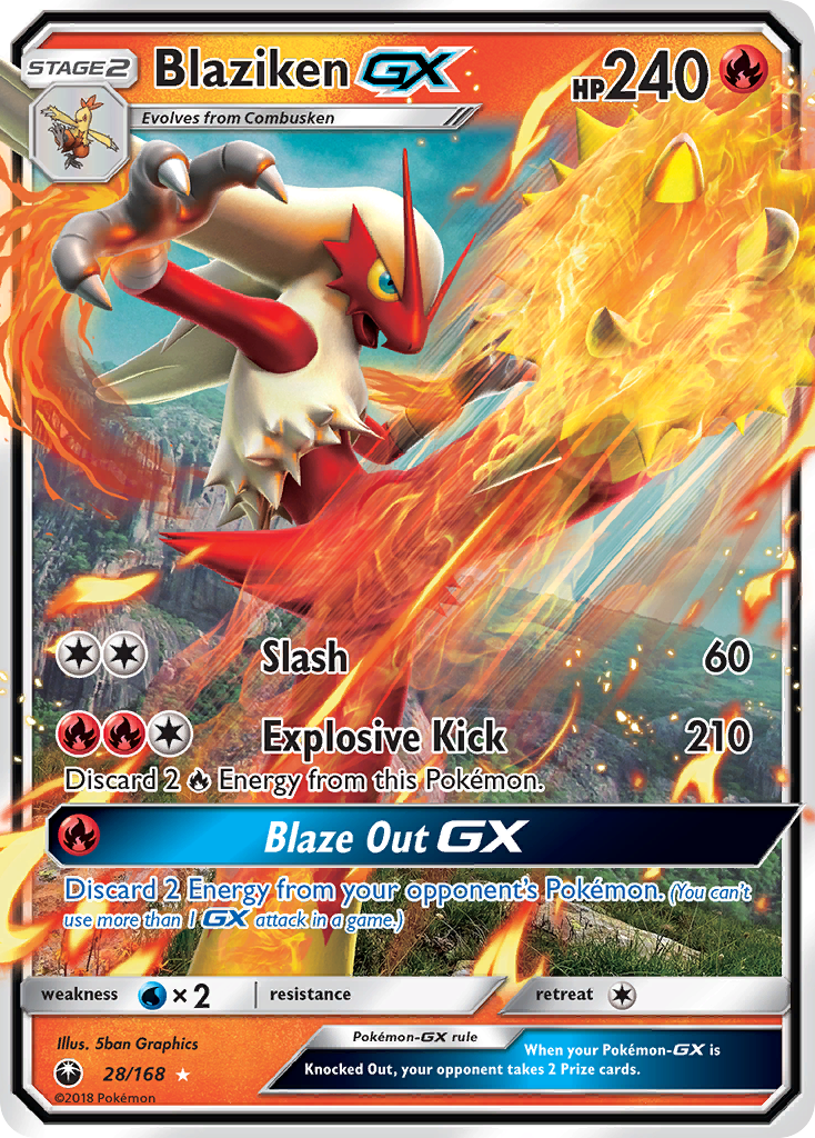 Blaziken GX (28/168) [Sun & Moon: Celestial Storm] | Tables and Towers