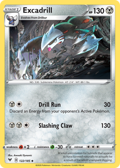 Excadrill (122/185) [Sword & Shield: Vivid Voltage] | Tables and Towers