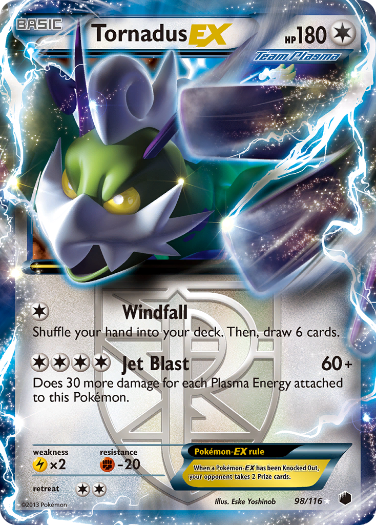 Tornadus EX (98/116) [Black & White: Plasma Freeze] | Tables and Towers