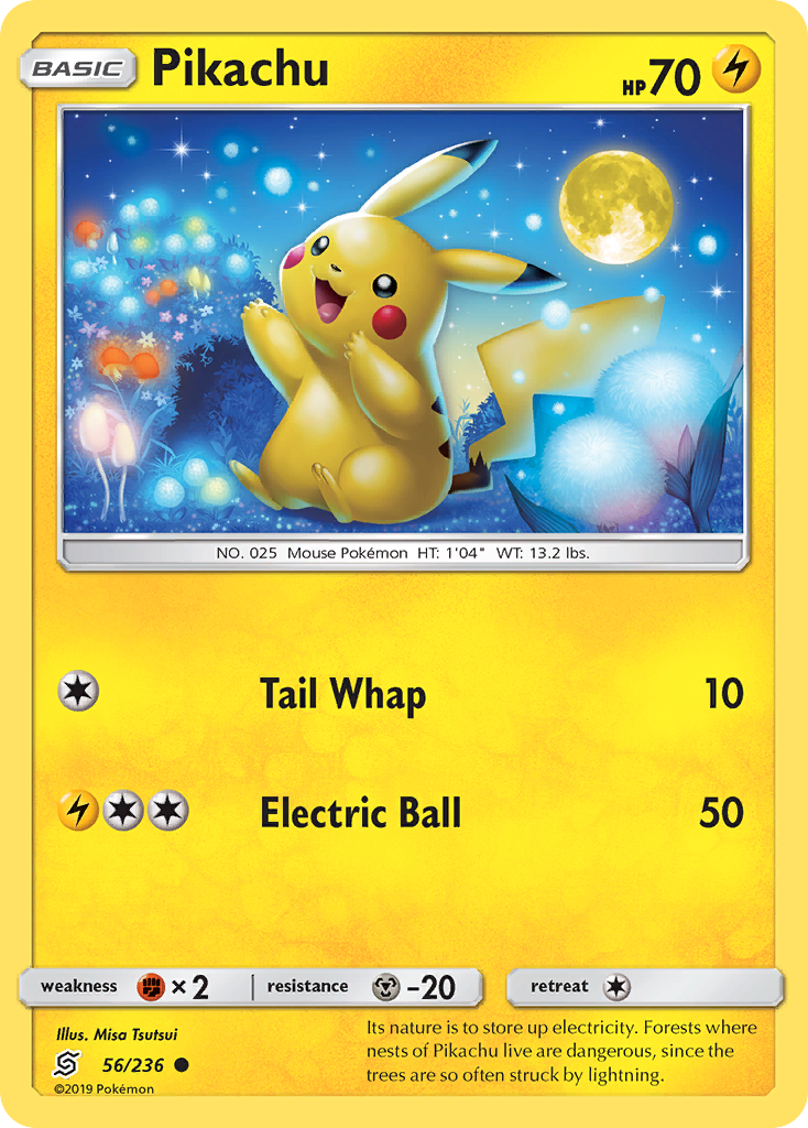 Pikachu (56/236) [Sun & Moon: Unified Minds] | Tables and Towers