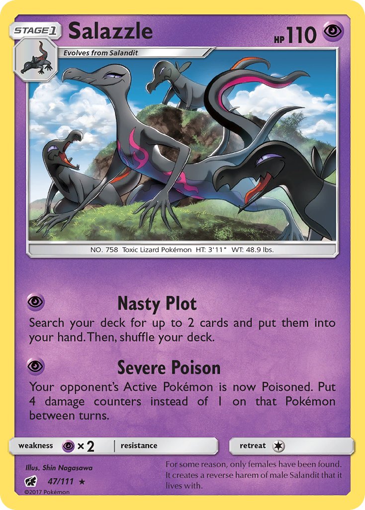 Salazzle (47/111) (Theme Deck Exclusive) [Sun & Moon: Crimson Invasion] | Tables and Towers