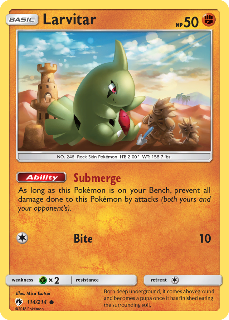 Larvitar (114/214) [Sun & Moon: Lost Thunder] | Tables and Towers