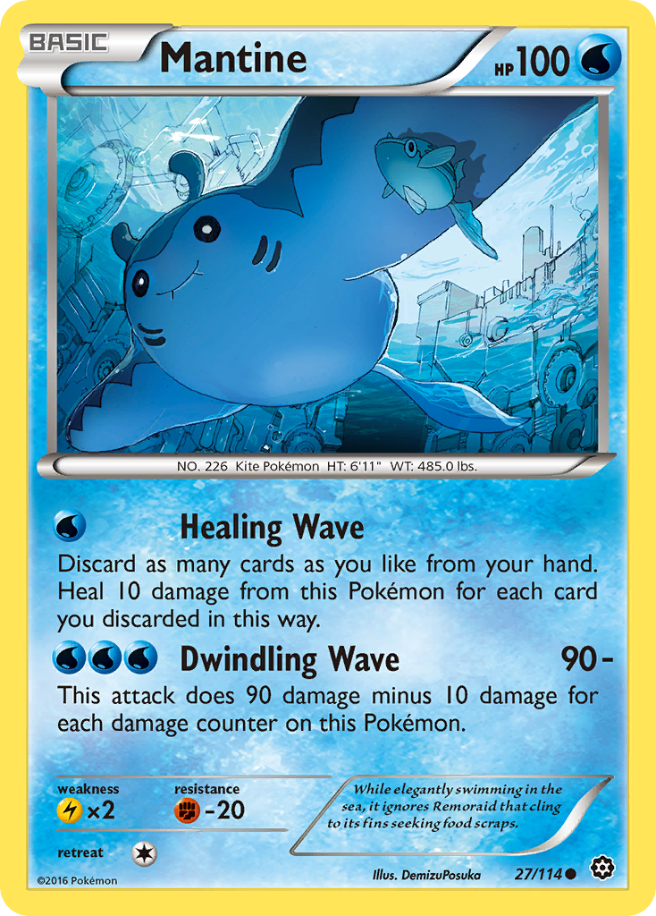 Mantine (27/114) [XY: Steam Siege] | Tables and Towers