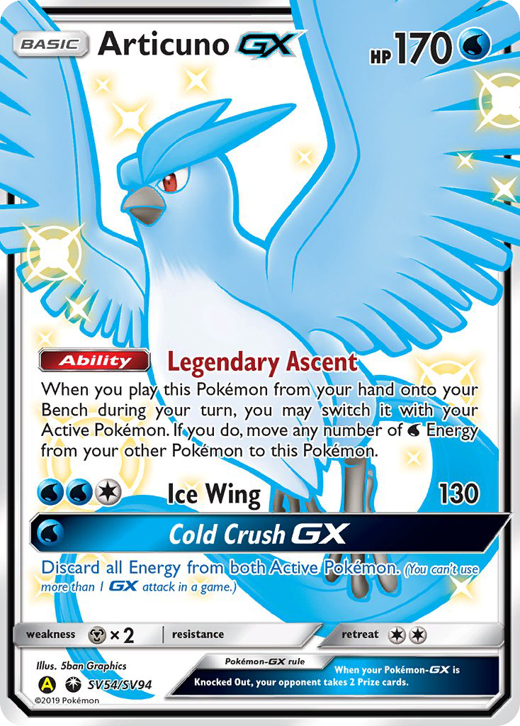 Articuno GX (SV54/SV94) [Sun & Moon: Hidden Fates - Shiny Vault] | Tables and Towers