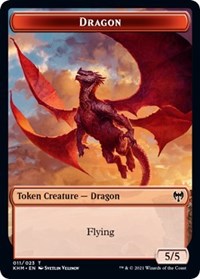 Dragon // Thopter Double-Sided Token [Kaldheim Commander Tokens] | Tables and Towers